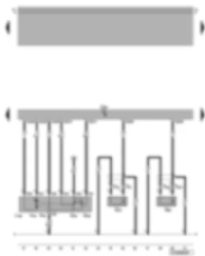 Wiring Diagram  VW BORA 1999 - Motronic control unit - throttle valve module - knock sensor 1 - knock sensor 2
