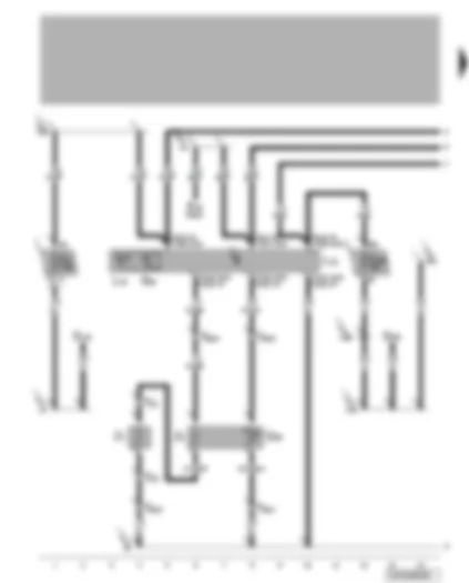 Wiring Diagram  VW BORA 1999 - Heated driver seat control unit - temperature sensor - heated driver seat - driver seat cushion lateral support heater