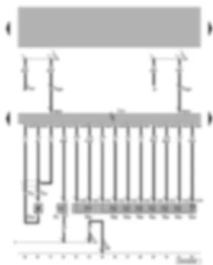 Wiring Diagram  VW BORA 1999 - Automatic gearbox control unit - solenoid valves - gearbox speed sender - kickdown switch - gearbox oil temperature sender
