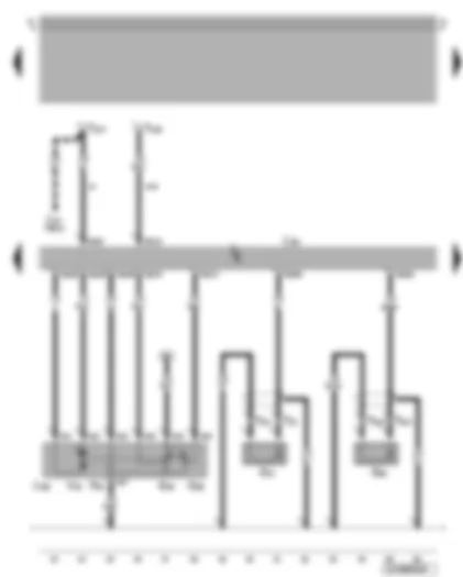 Wiring Diagram  VW BORA 1999 - Motronic control unit - throttle valve module - knock sensor 1 - knock sensor 2