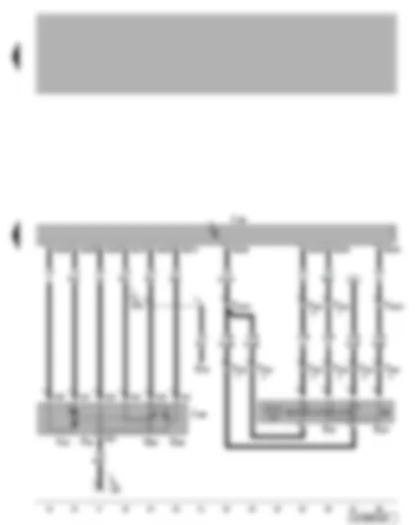 Wiring Diagram  VW BORA 1999 - Motronic control unit - cruise control system (CCS) switch - throttle valve module