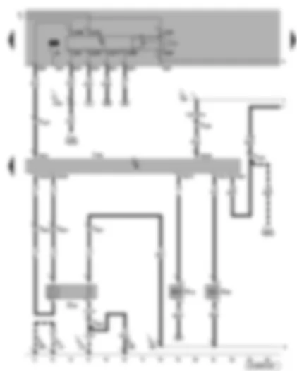 Wiring Diagram  VW BORA 1999 - 4AV injection system control unit - Lambda probe - activated charcoal filter system solenoid valve - exhaust gas recirculation valve - fuel pump relay