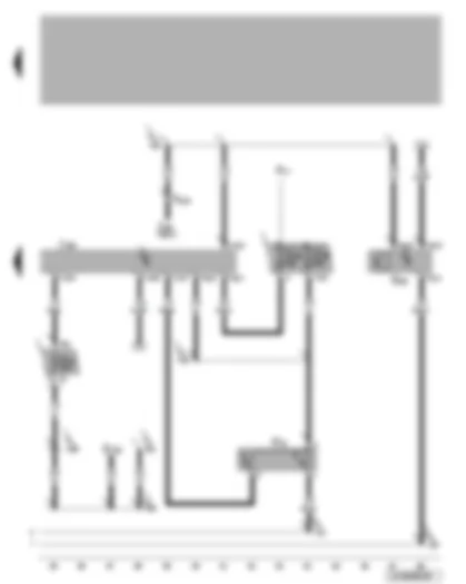 Wiring Diagram  VW BORA 1999 - Radiator fan control unit - thermal switch for radiator fan - high-pressure sender
