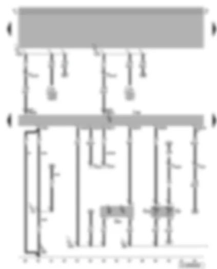 Wiring Diagram  VW BORA 2001 - 4CV injection system control unit - coolant temperature sender - Hall sender