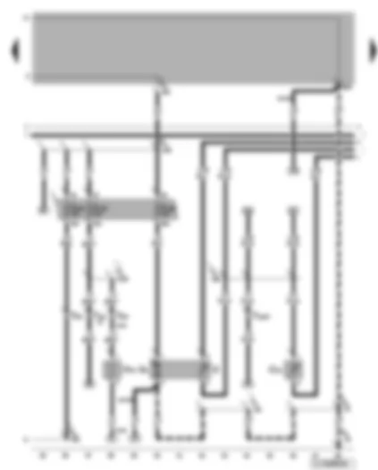 Wiring Diagram  VW BORA 2002 - Fuel pump - fuel gauge sender - coolant shortage indicator sender - heater element for crankcase breather