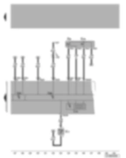 Wiring Diagram  VW BORA 2001 - Dash panel insert - multifunction display - ambient temperature indicator - self-diagnosis connection