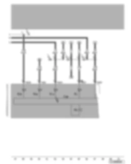 Wiring Diagram  VW BORA 2000 - Dash panel insert - turn signal warning lamps - main beam warning lamp - rear fog light warning lamp
