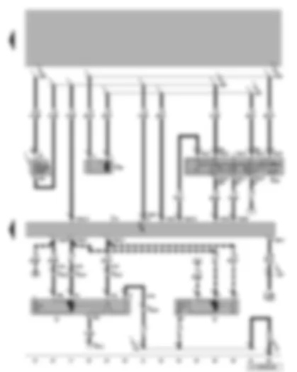 Wiring Diagram  VW BORA 2000 - Intermittent wiper switch - windscreen wiper motor - automatic intermittent wash and wipe relay - windscreen and rear window washer pump