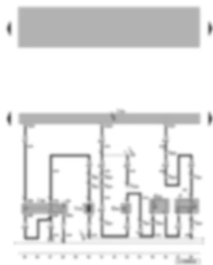 Wiring Diagram  VW BORA 2000 - Central locking and anti-theft alarm system control unit - rear lid remote release relay - rear lid release motor - rear lid handle release button