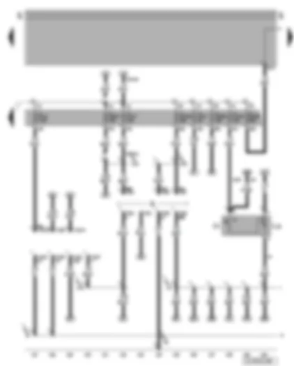 Wiring Diagram  VW BORA 2003 - Self-diagnosis connection - radio connection - cigarette lighter
