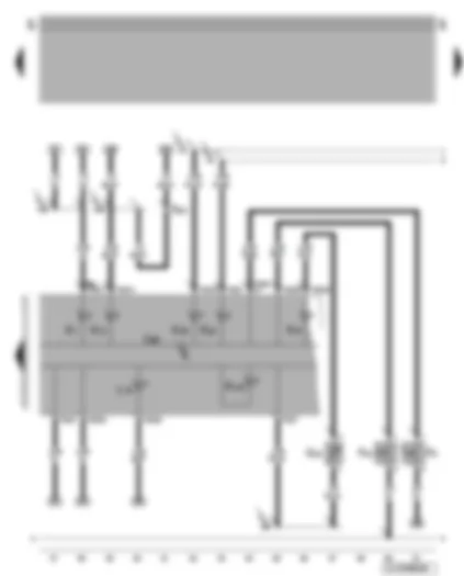 Wiring Diagram  VW BORA 2006 - Dash panel insert - brake system warning lamp - brake fluid level warning contact - turn signal warning lamps - main beam warning lamp - rear fog light warning lamp