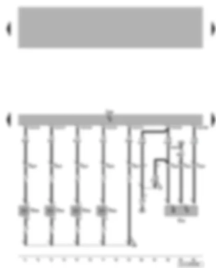 Wiring Diagram  VW BORA 2005 - Diesel direct injection system control unit - unit injector valves - Hall sender