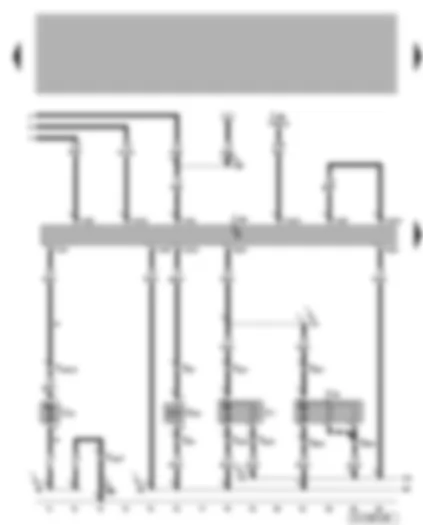 Wiring Diagram  VW BORA 2006 - Radiator fan control unit - radiator fan - air conditioning system magnetic coupling - continued coolant circulation pump