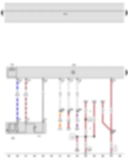 Wiring Diagram  VW BORA 2007 - Rear left window regulator switch - in door - Rear left door control unit - Onboard supply control unit - Button illumination bulb