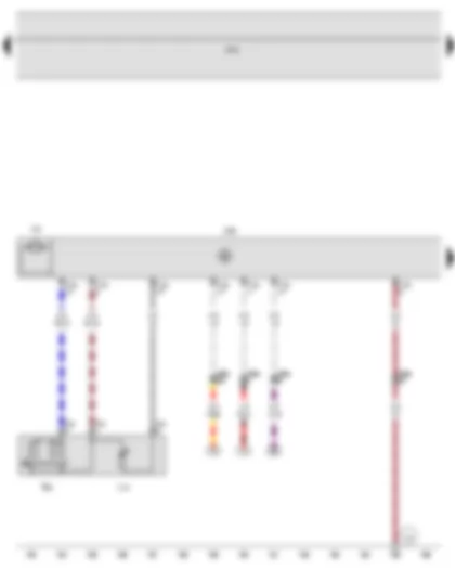 Wiring Diagram  VW BORA 2008 - Rear right window regulator switch - in door - Rear right door control unit - Onboard supply control unit