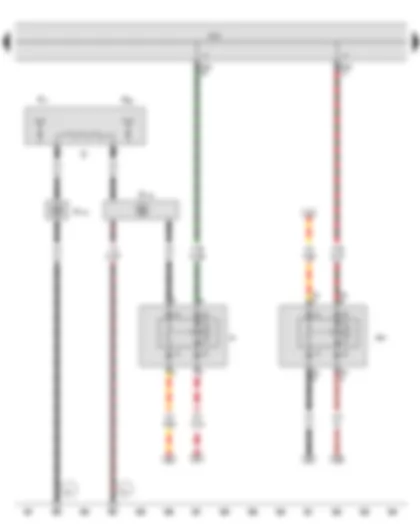 Wiring Diagram  VW BORA 2009 - Onboard supply control unit - Aerial - Radio aerial 2