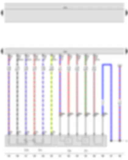 Wiring Diagram  VW BORA 2009 - Lambda probe - Accelerator position sender - Accelerator position sender 2 - Onboard supply control unit - Engine control unit - Lambda probe heater