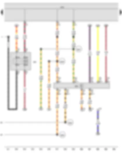 Wiring Diagram  VW BORA 2009 - Onboard supply control unit - Data bus diagnostic interface