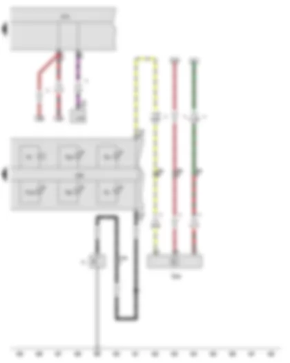 Wiring Diagram  VW BORA 2009 - Oil pressure switch - Oil level and oil temperature sender - Control unit in dash panel insert - Onboard supply control unit