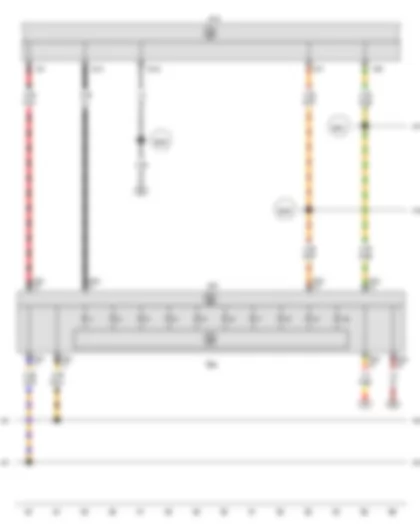 Wiring Diagram  VW BORA 2008 - Steering angle sender - Onboard supply control unit - Steering column electronics control unit