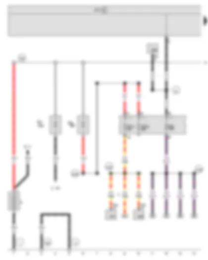 Wiring Diagram  VW BORA 2008 - Battery - Onboard supply control unit