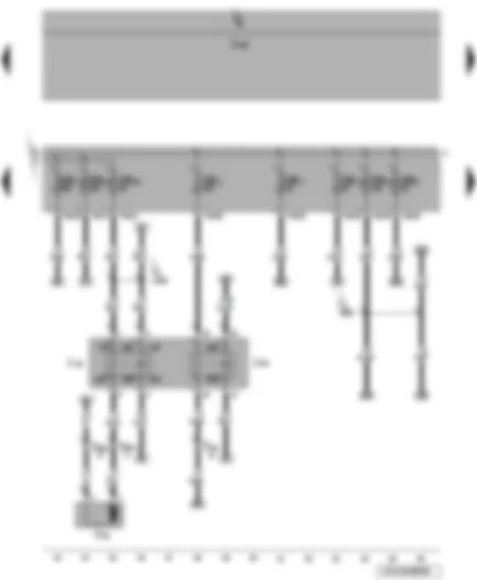 Электросхемa  VW BORA 2010 - Реле прокачки ОЖ после выкл. двигателя - реле электропитания электронных компонентов двигателя - циркуляционный насос