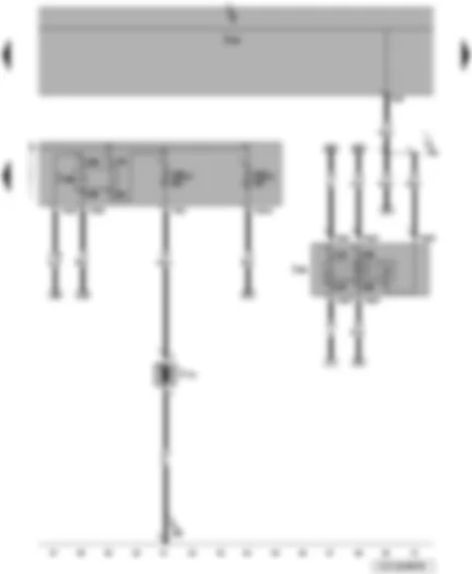 Электросхемa  VW BORA 2010 - Реле насоса вторичного воздуха - блок управления бортовой сети - реле электропитания клеммы 50