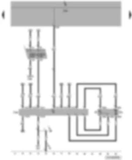 Электросхемa  VW BORA 2010 - Датчик уровня топлива - подкачивающий топливный насос - блок управления бортовой сети - блок управления топливного насоса