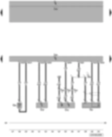 Электросхемa  VW BORA 2010 - Датчик числа оборотов двигателя - датчик Холла - датчик детонации 1 - датчик температуры охлаждающей жидкости - блок управления двигателя
