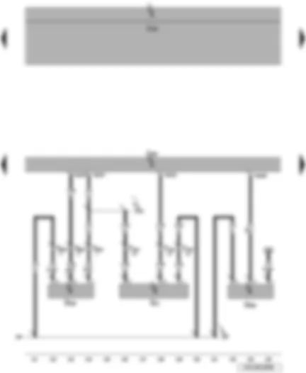 Электросхемa  VW BORA 2010 - Датчик давления наддува - датчик положения заслонок впускных каналов (потенциометр) - датчик 1 давления вторичного воздуха - блок управления двигателя