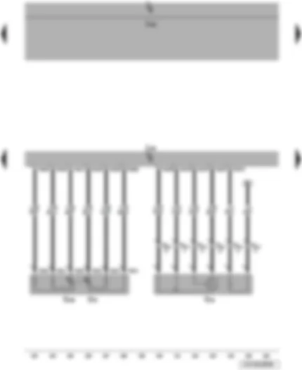 Электросхемa  VW BORA 2010 - Лямбда-зонд - датчик положения педали акселератора - датчик положения педали акселератора 2 - блок управления двигателя
