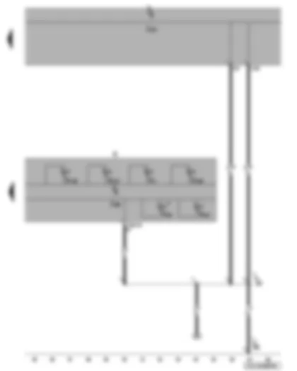 Электросхемa  VW BORA 2010 - Блок управления комбинации приборов - блок управления бортовой сети - комбинация приборов - контрольная лампа дальнего света - лампа check engine - контрольная лампа - сигнализирующая об открытых дверях - контрольная лампа выходя из строя лампы - контрольная лампа пробки заливной горловины топливного бака - контрольная лампа системы освещения для движения в дневное время