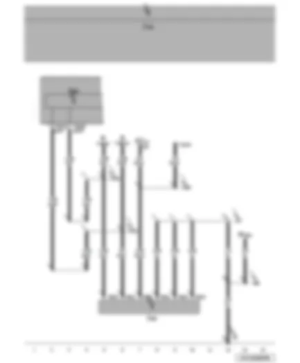 Электросхемa  VW BORA 2010 - Диагностический интерфейс шин данных - блок управления системы определения положения автомобиля