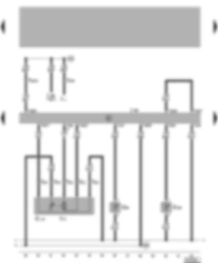 Wiring Diagram  VW BORA 1998 - Climatronic control unit - air flow flap positioning motor - vent temperature sender - fresh air intake duct temperature sensor