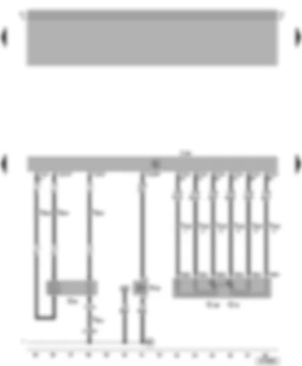 Wiring Diagram  VW BORA 1999 - Motronic control unit - activated charcoal filter system solenoid valve - accelerator position sender - Lambda probe