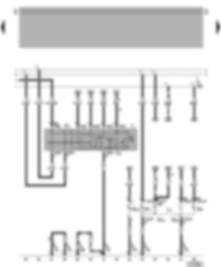 Wiring Diagram  VW BORA 1998 - Hazard warning light switch - turn signal relay - front right headlight - front right turn signal