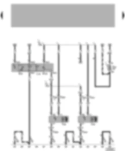 Электросхемa  VW BORA 1999 - Регулятор корректора фар - исполнительные электродвигатели корректора фар - регулятор яркости подсветки выключателей и комбинации приборов