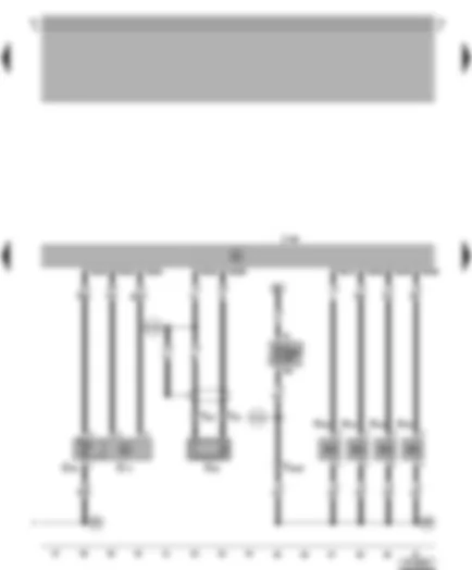 Wiring Diagram  VW BORA 1999 - 4AV injection system control unit - intake manifold pressure sender - intake manifold temperature sender - knock sensor - injectors