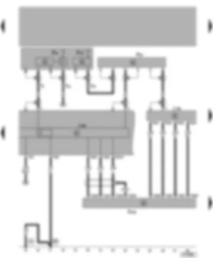 Wiring Diagram  VW BORA 2000 - Control unit with display unit for radio and navigation - telematics control unit - telematics operating unit