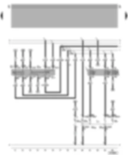 Wiring Diagram  VW BORA 2000 - Turn signal switch - headlight dipper/flasher switch - parking light switch - front left headlight - front left turn signal 