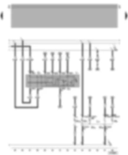 Wiring Diagram  VW BORA 2000 - Hazard warning light switch - turn signal relay - front right headlight - front right turn signal 