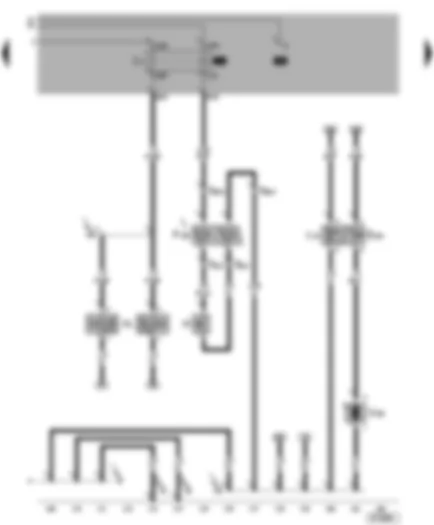 Wiring Diagram  VW BORA 2000 - Dual tone horn - tank filler flap remote release switch - horn plate