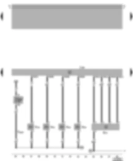 Wiring Diagram  VW BORA 1999 - Motronic control unit - injectors - air mass meter