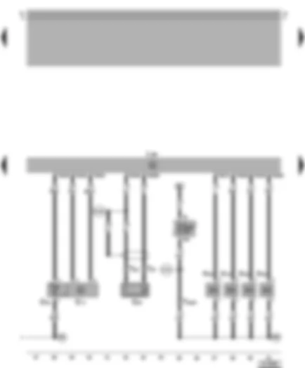 Wiring Diagram  VW BORA 2002 - 4avant and 4CV injection system control unit - intake manifold pressure sender - intake air temperature sender - knock sensor - injectors
