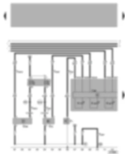 Wiring Diagram  VW BORA 2002 - Dash panel insert - oil pressure warning - oil level/oil temperature sender - speedometer sender - coolant temperature/coolant shortage warning lamp