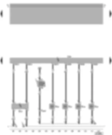 Wiring Diagram  VW BORA 1998 - Motronic control unit - injectors - air mass meter