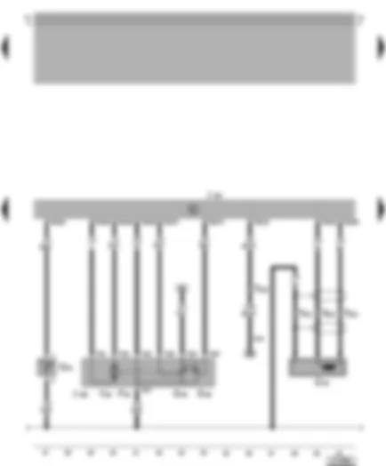 Wiring Diagram  VW BORA 2001 - Motronic control unit - throttle valve module - engine speed sender - intake air temperature sender
