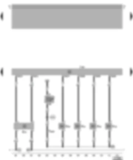 Wiring Diagram  VW BORA 2003 - Motronic control unit - injectors - air mass meter