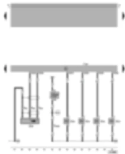 Wiring Diagram  VW BORA 2001 - Motronic control unit - engine speed sender - injectors
