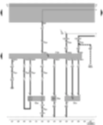 Wiring Diagram  VW BORA 1999 - Motronic control unit - Lambda probe - air mass meter - activated charcoal filter system solenoid valve